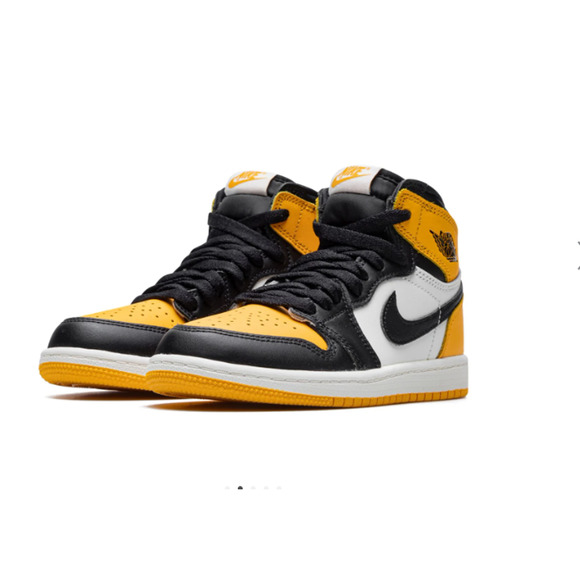 Youth Nike Air Jordans Retro 1 Taxi Yellow Toe Size 1.5Y 1.5 - Picture 1 of 12